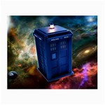 The Police Box Tardis Time Travel Device Used Doctor Who Small Glasses Cloth Front