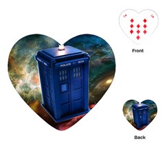 The Police Box Tardis Time Travel Device Used Doctor Who Playing Cards Single Design (heart)