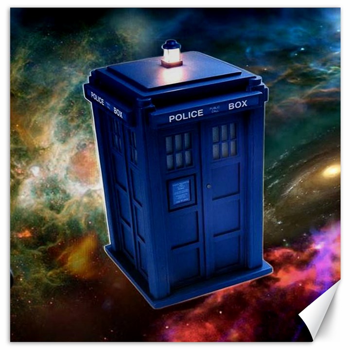 The Police Box Tardis Time Travel Device Used Doctor Who Canvas 12  x 12 