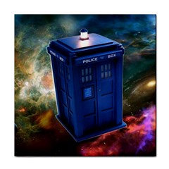 The Police Box Tardis Time Travel Device Used Doctor Who Face Towel by Jancukart