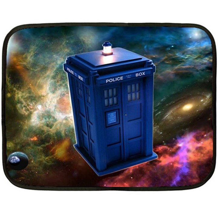 The Police Box Tardis Time Travel Device Used Doctor Who Fleece Blanket (Mini)