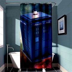 The Police Box Tardis Time Travel Device Used Doctor Who Shower Curtain 36  X 72  (stall)  by Jancukart