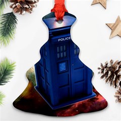 The Police Box Tardis Time Travel Device Used Doctor Who Christmas Tree Ornament (two Sides)