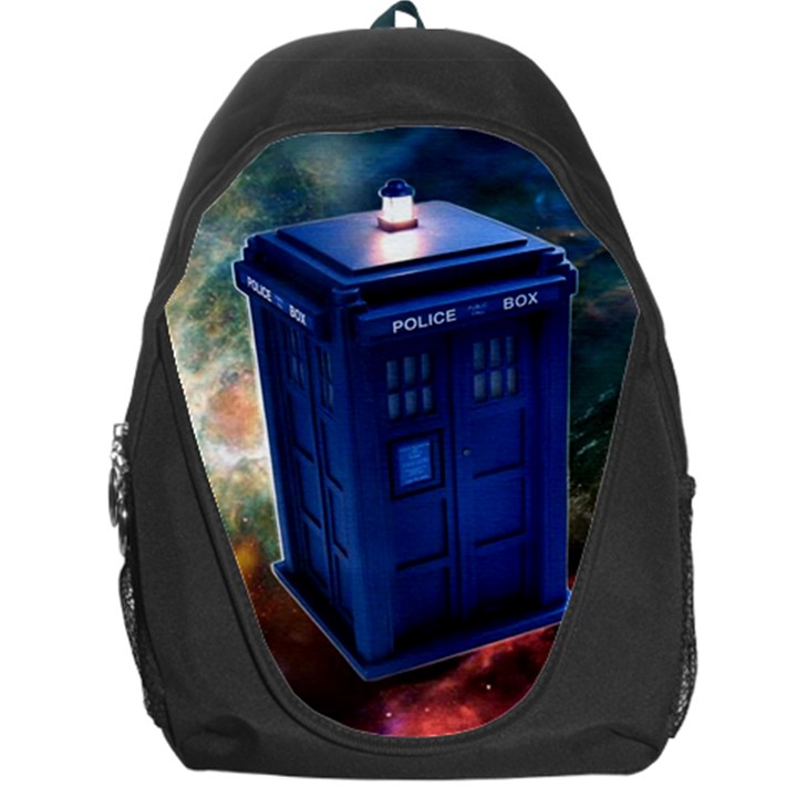 The Police Box Tardis Time Travel Device Used Doctor Who Backpack Bag