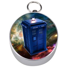 The Police Box Tardis Time Travel Device Used Doctor Who Silver Compasses by Jancukart