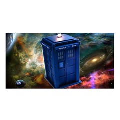 The Police Box Tardis Time Travel Device Used Doctor Who Satin Shawl 45  X 80  by Jancukart