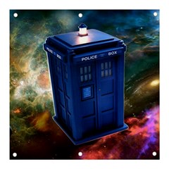 The Police Box Tardis Time Travel Device Used Doctor Who Banner And Sign 3  X 3 