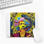 Psychedelic Rock Jimi Hendrix Small Mousepad Front