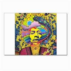 Psychedelic Rock Jimi Hendrix Postcards 5  X 7  (pkg Of 10) by Jancukart