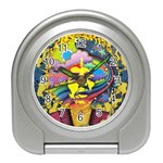 Psychedelic Rock Jimi Hendrix Travel Alarm Clock Front