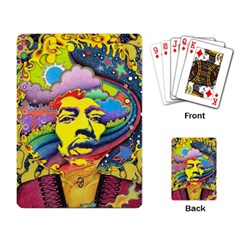 Psychedelic Rock Jimi Hendrix Playing Cards Single Design (rectangle)