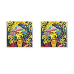 Psychedelic Rock Jimi Hendrix Cufflinks (square)