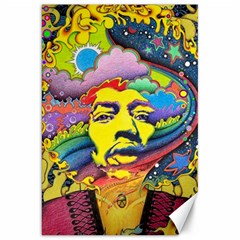 Psychedelic Rock Jimi Hendrix Canvas 20  X 30  by Jancukart