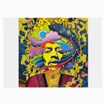 Psychedelic Rock Jimi Hendrix Large Glasses Cloth Front