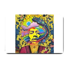 Psychedelic Rock Jimi Hendrix Small Doormat by Jancukart