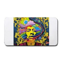 Psychedelic Rock Jimi Hendrix Medium Bar Mat by Jancukart