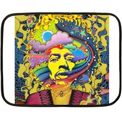 Psychedelic Rock Jimi Hendrix Double Sided Fleece Blanket (mini) 