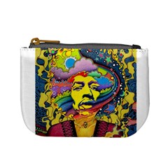 Psychedelic Rock Jimi Hendrix Mini Coin Purse by Jancukart