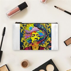 Psychedelic Rock Jimi Hendrix Cosmetic Bag (small) by Jancukart