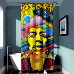 Psychedelic Rock Jimi Hendrix Shower Curtain 36  X 72  (stall) 