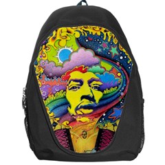 Psychedelic Rock Jimi Hendrix Backpack Bag by Jancukart