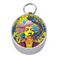 Psychedelic Rock Jimi Hendrix Mini Silver Compasses by Jancukart