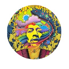 Psychedelic Rock Jimi Hendrix Mini Round Pill Box (pack Of 5) by Jancukart