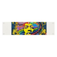 Psychedelic Rock Jimi Hendrix Banner And Sign 4  X 1  by Jancukart