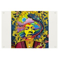 Psychedelic Rock Jimi Hendrix Banner And Sign 6  X 4  by Jancukart