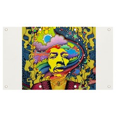 Psychedelic Rock Jimi Hendrix Banner And Sign 7  X 4 