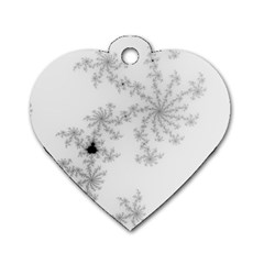 Mandelbrot Apple Males Mathematics Dog Tag Heart (two Sides)