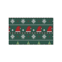 Beautiful Knitted Christmas Xmas Pattern Sticker Rectangular (100 Pack) by Jancukart