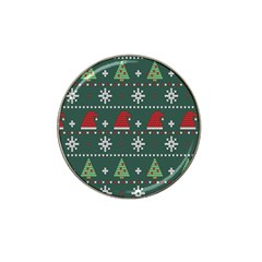 Beautiful Knitted Christmas Xmas Pattern Hat Clip Ball Marker (4 Pack)