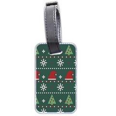 Beautiful Knitted Christmas Xmas Pattern Luggage Tag (two Sides) by Jancukart