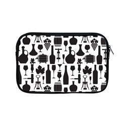 Wine Pattern Black White Apple Macbook Pro 13  Zipper Case by Jancukart