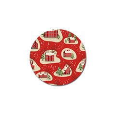 Christmas New Year Seamless Pattern Golf Ball Marker (4 Pack) by Jancukart