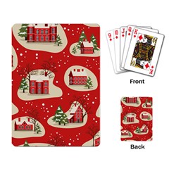 Christmas New Year Seamless Pattern Playing Cards Single Design (rectangle)