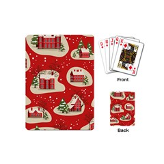 Christmas New Year Seamless Pattern Playing Cards Single Design (mini)