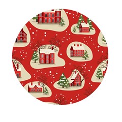 Christmas New Year Seamless Pattern Mini Round Pill Box (pack Of 3) by Jancukart