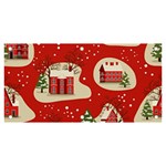 Christmas New Year Seamless Pattern Banner and Sign 6  x 3  Front