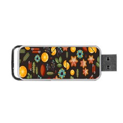 Christmas Seamless Pattern Portable Usb Flash (two Sides)