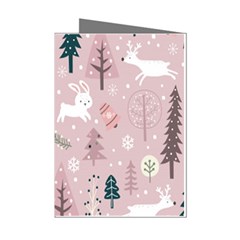 Winter Season Seamless Pattern Mini Greeting Cards (pkg Of 8) by Jancukart