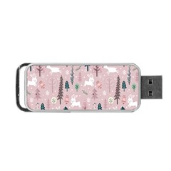 Winter Season Seamless Pattern Portable Usb Flash (one Side)