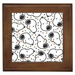 Dog Pattern Framed Tile