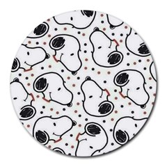 Dog Pattern Round Mousepad by Jancukart