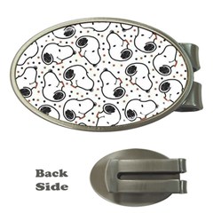 Dog Pattern Money Clips (oval) 