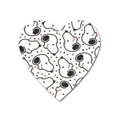 Dog Pattern Heart Magnet by Jancukart