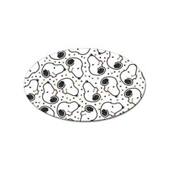 Dog Pattern Sticker Oval (10 Pack)