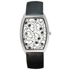 Dog Pattern Barrel Style Metal Watch