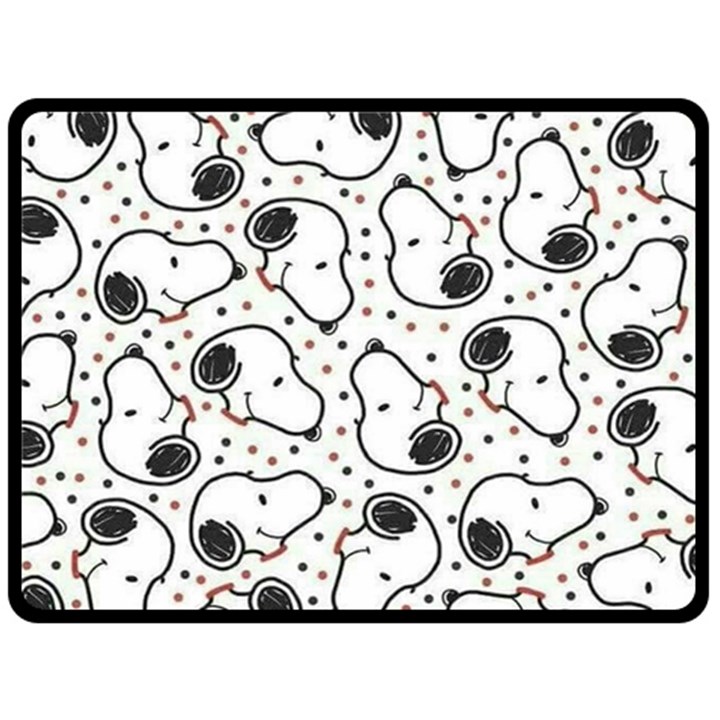 Dog Pattern Fleece Blanket (Large) 